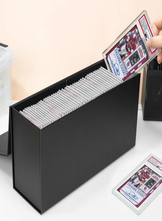 صندوق تخزين بطاقات رياضية مصنفة من CollectHall، صندوق تخزين PSA، حافظة بطاقات تداول، حافظة مصنفة متوافقة مع PSA وBGS وSGC - عبوة من قطعتين - Image 3